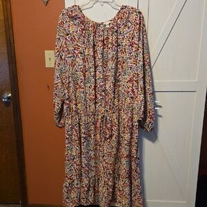 Cato Colorful Long Sleeve Dress